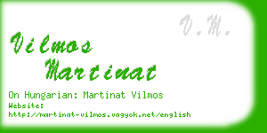 vilmos martinat business card